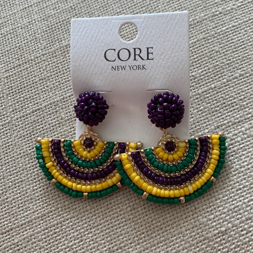 Mardi Gras earrings
